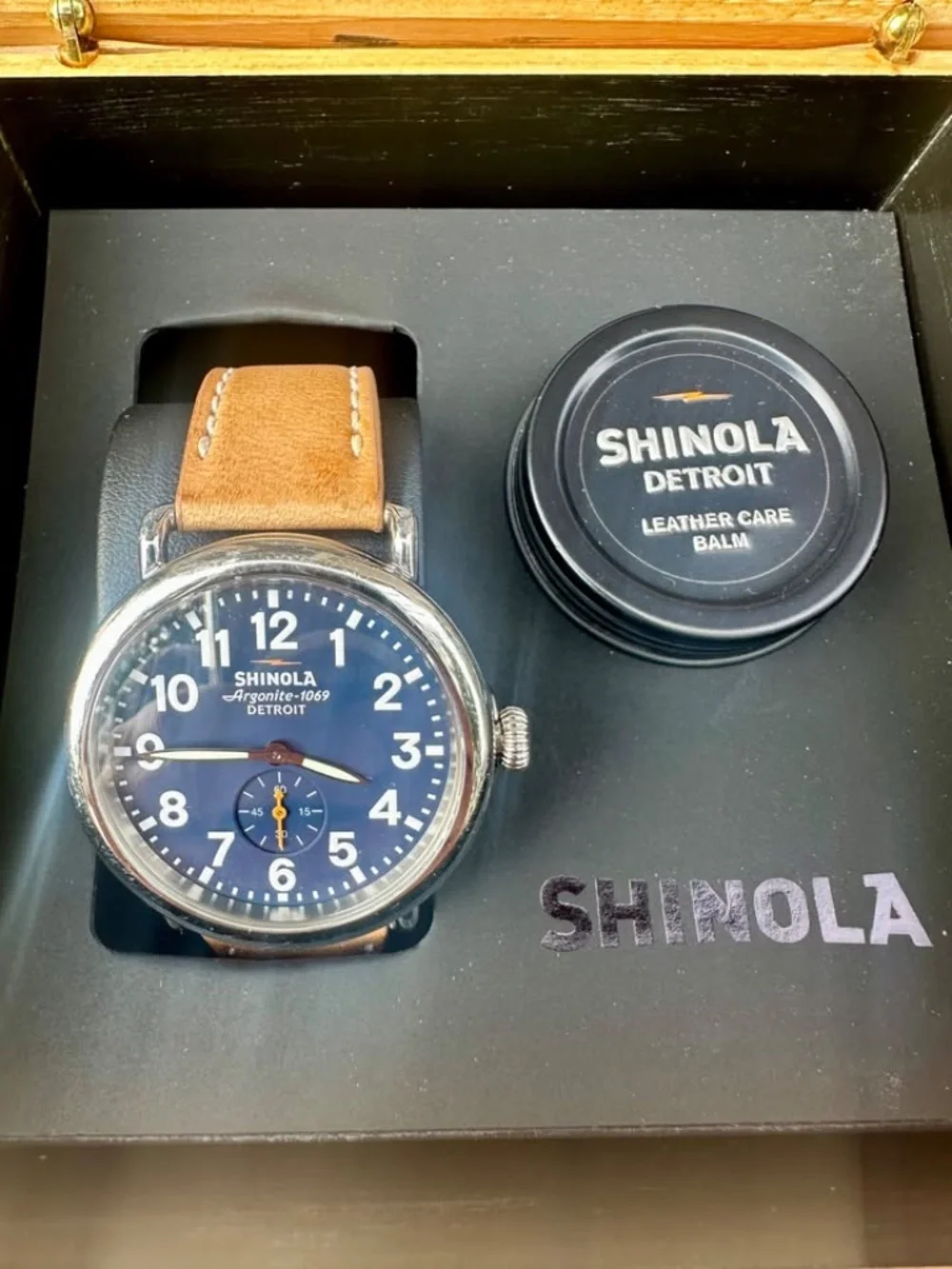 Shinola Runwell 40mm Blue Dial Argonite-1069 Detroit | Original Box & Full Set